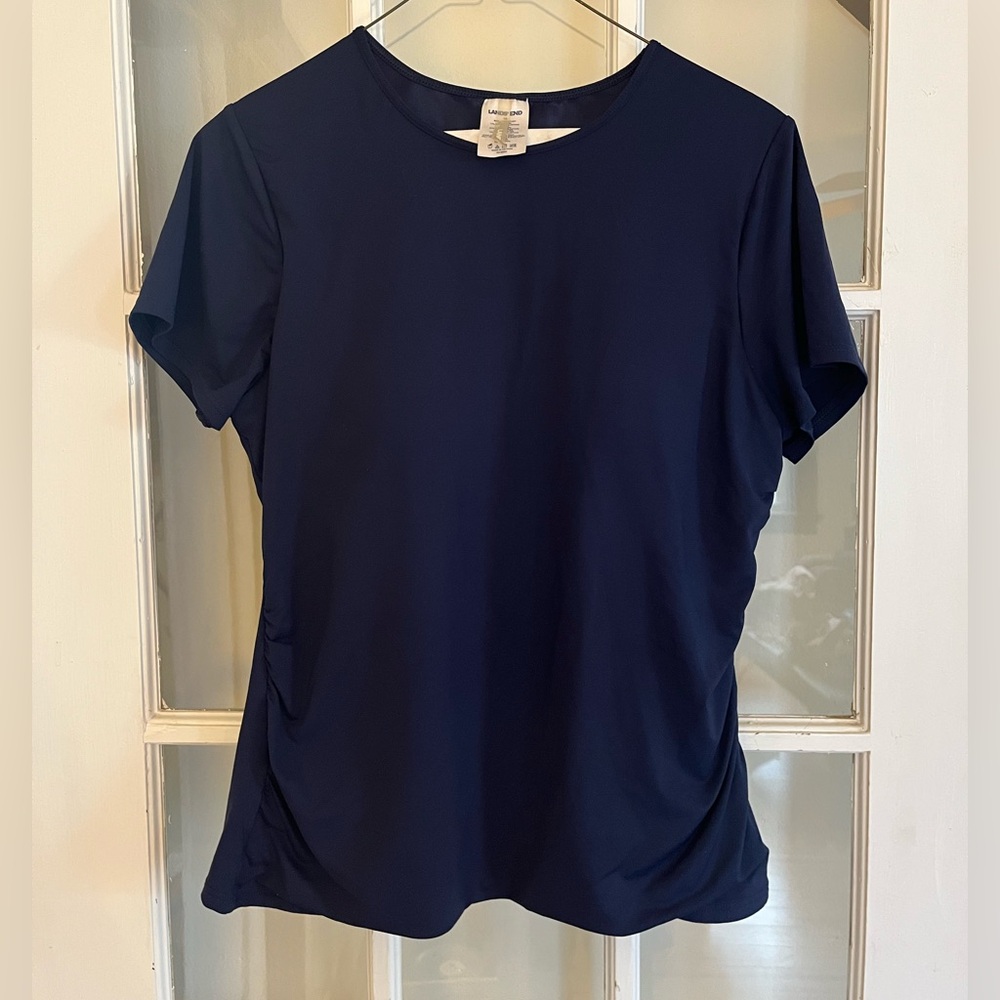 Navy Lands End swim top